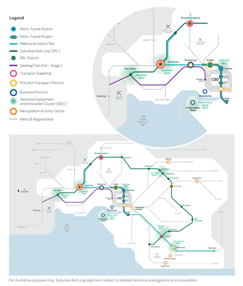 Map of rail links and infrastructure developments
