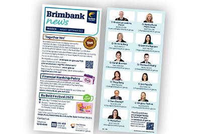 Front and back of an edition of Brimbank Insider