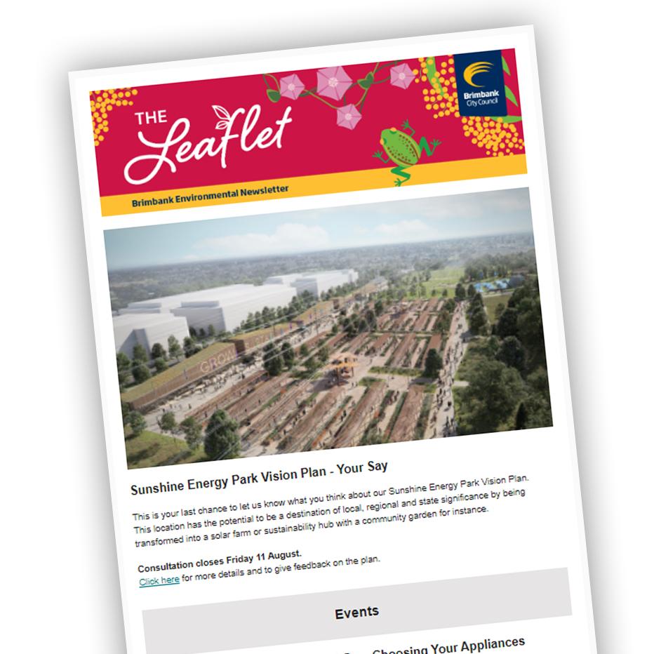 Top of an edition of The Leaflet email newsletter