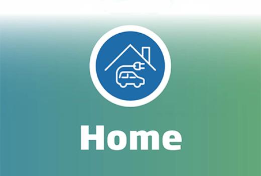 Home icon of home car and power point