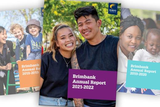 Covers of Brimbank Annual Reports from recent years