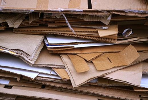 Assorted pile of cardboard