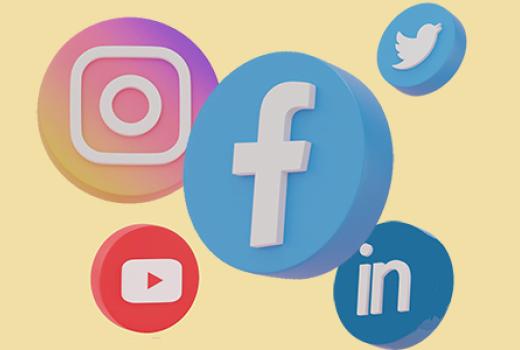 logos for Facebook Instagram Twitter YouTube and Linkedin
